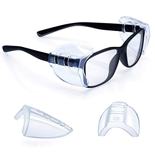 Safety Eye Glasses Side Shields Clear Flexible Slip On Fits Small To Medium New